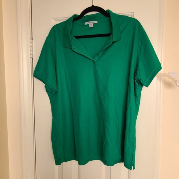 Tops - Green XXL women's polo shitt